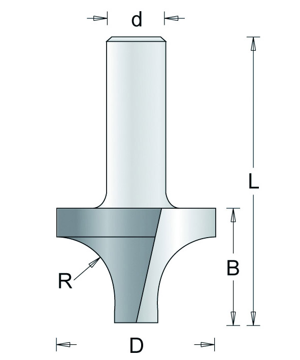 98-6 HM Afrondfrees R=6,3 d=6